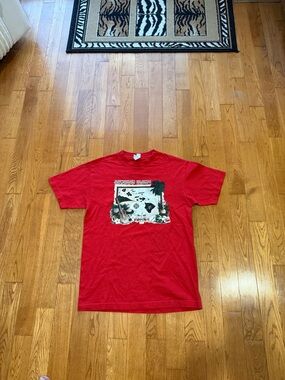 Red Graphic Hawaiian Island Men's T‑Shirt